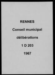 1291 vues - Délibérations du conseil municipal (1967). (ouvre la visionneuse)