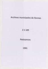 291 vues  - Registre des naissances (1901). (ouvre la visionneuse)