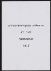 302 vues  dont 1 indexée - Registre des naissances (1912). (ouvre la visionneuse)
