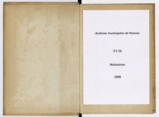 252 vues  - Registre des naissances (1808). (ouvre la visionneuse)
