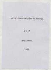 253 vues  - Registre des naissances (1809). (ouvre la visionneuse)