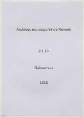 260 vues  - Registre des naissances (1815). (ouvre la visionneuse)