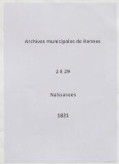 215 vues  - Registre des naissances (1821). (ouvre la visionneuse)