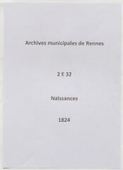 250 vues  - Registre des naissances (1824). (ouvre la visionneuse)