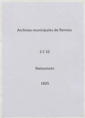 252 vues  - Registre des naissances (1825). (ouvre la visionneuse)