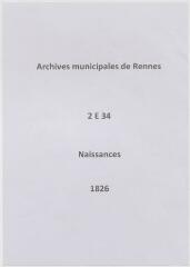 248 vues  - Registre des naissances (1826). (ouvre la visionneuse)
