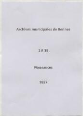 242 vues  - Registre des naissances (1827). (ouvre la visionneuse)