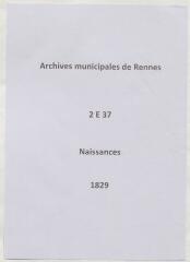 250 vues  - Registre des naissances (1829). (ouvre la visionneuse)