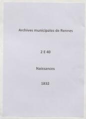 258 vues  - Registre des naissances (1832). (ouvre la visionneuse)