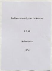 252 vues  - Registre des naissances (1834). (ouvre la visionneuse)