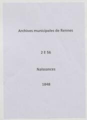 220 vues  - Registre des naissances (1848). (ouvre la visionneuse)