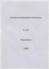 203 vues  - Registre des naissances (1859). (ouvre la visionneuse)
