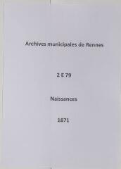 224 vues  - Registre des naissances (1871). (ouvre la visionneuse)