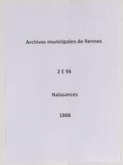 317 vues  - Registre des naissances (1888). (ouvre la visionneuse)