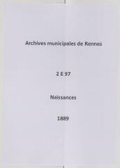 348 vues  - Registre des naissances (1889). (ouvre la visionneuse)