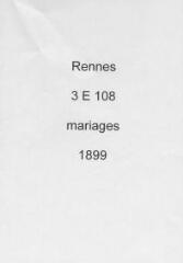 303 vues  - Registre des mariages (1899). (ouvre la visionneuse)
