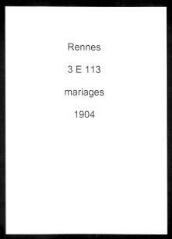 363 vues  - Registre des mariages (1904). (ouvre la visionneuse)