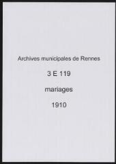 367 vues  - Registre des mariages (1910). (ouvre la visionneuse)