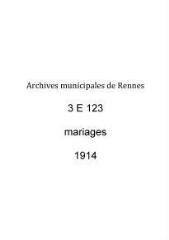 372 vues  - Registre des mariages (1914). (ouvre la visionneuse)