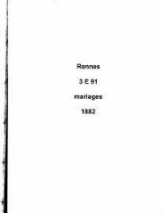272 vues  - Registre des mariages (1882). (ouvre la visionneuse)