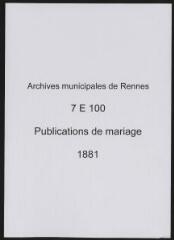 501 vues  - Registre des publications de mariage (1881) (table) (ouvre la visionneuse)