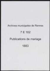 412 vues  - Registre des publications de mariage (1883) (ouvre la visionneuse)