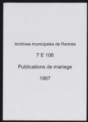 402 vues  - Registre des publications de mariage (1887) (ouvre la visionneuse)