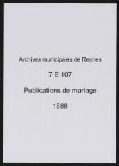 402 vues  - Registre des publications de mariage (1888) (ouvre la visionneuse)
