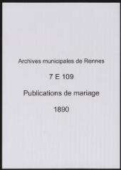 402 vues  - Registre des publications de mariage (1890) (ouvre la visionneuse)