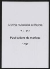 402 vues  - Registre des publications de mariage (1891) (ouvre la visionneuse)