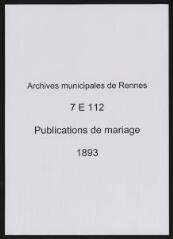 402 vues  - Registre des publications de mariage (1893) (ouvre la visionneuse)