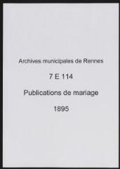 402 vues  - Registre des publications de mariage (1895) (ouvre la visionneuse)