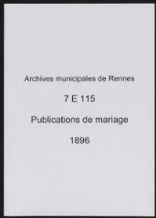 402 vues  - Registre des publications de mariage (1896) (ouvre la visionneuse)