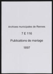 402 vues  - Registre des publications de mariage (1897) (ouvre la visionneuse)