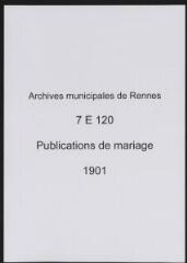 462 vues  - Registre des publications de mariage (1901) (ouvre la visionneuse)