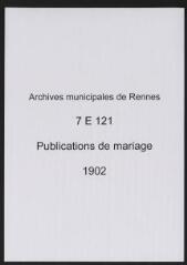 462 vues  - Registre des publications de mariage (1902) (ouvre la visionneuse)