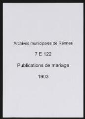 462 vues  - Registre des publications de mariage (1903) (ouvre la visionneuse)