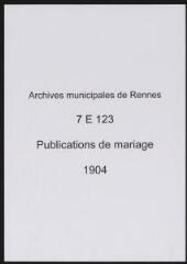 462 vues  - Registre des publications de mariage (1904) (ouvre la visionneuse)