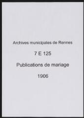 462 vues  - Registre des publications de mariage (1906) (ouvre la visionneuse)