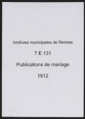261 vues  - Registre des publications de mariage (1912) (ouvre la visionneuse)