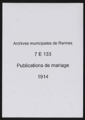 262 vues  - Registre des publications de mariage (1914) (ouvre la visionneuse)