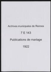 202 vues  - Registre des publications de mariage (1922) (ouvre la visionneuse)