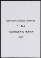202 vues  - Registre des publications de mariage (1923) (ouvre la visionneuse)