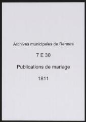 52 vues  - Registre des publications de mariage (1811) (ouvre la visionneuse)