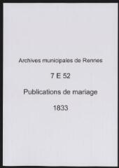 68 vues  - Registre des publications de mariage (1833) (ouvre la visionneuse)