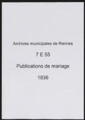 66 vues  - Registre des publications de mariage (1836) (ouvre la visionneuse)