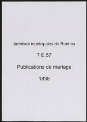 66 vues  - Registre des publications de mariage (1838) (ouvre la visionneuse)