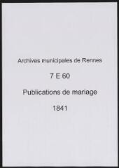76 vues  - Registre des publications de mariage (1841) (ouvre la visionneuse)