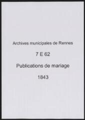 76 vues  - Registre des publications de mariage (1843) (ouvre la visionneuse)