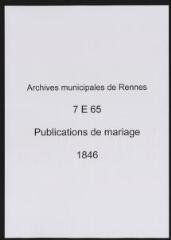 76 vues  - Registre des publications de mariage (1846) (ouvre la visionneuse)